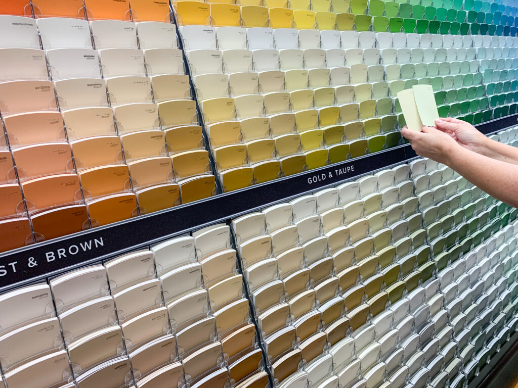 paint swatches in store